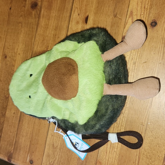 Jellycat Amuseable Avocado Bag 11x6" Crossbody Soft & Plush NWT - Picture 6 of 7